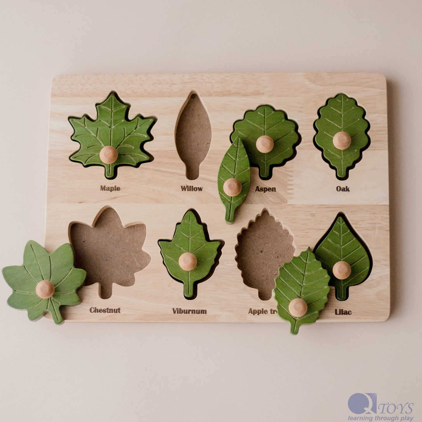 Montessori Leaf Puzzle for Fine Motor Skills