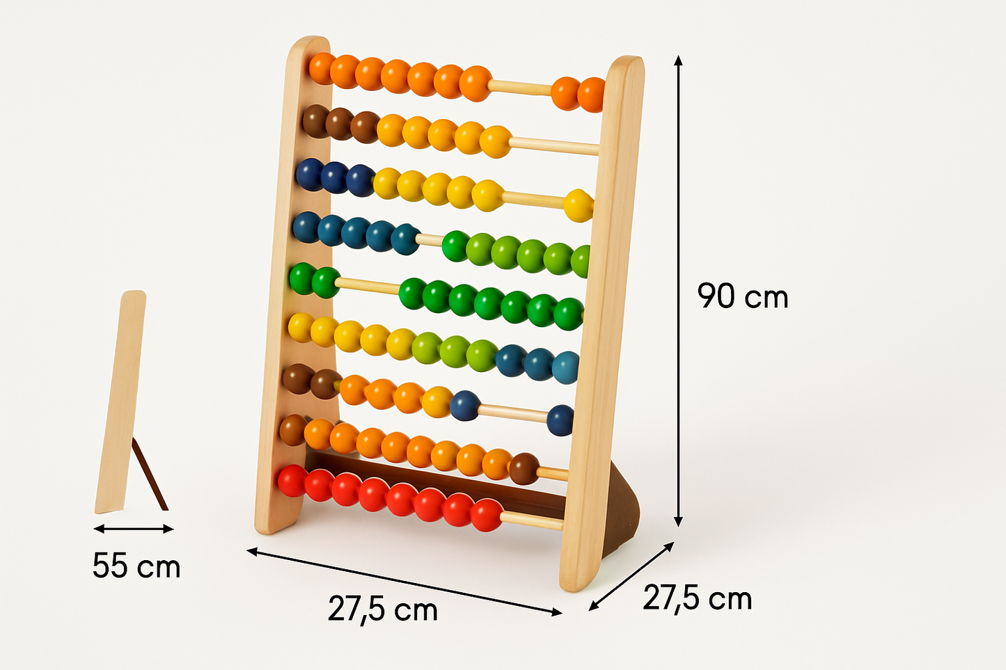 Giant Rainbow Bead Abacus – Wooden Educational Counting Frame
