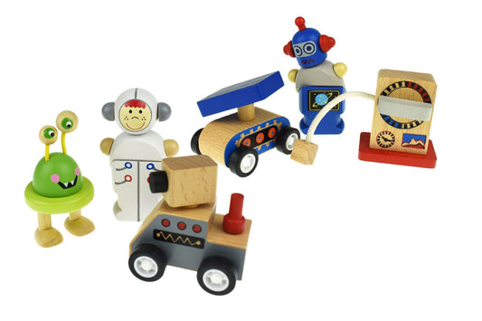 Wooden Flying Saucer Space Adventure Play Set