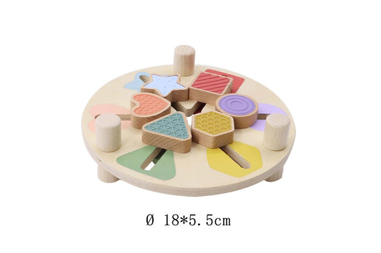 Wooden Shape & Colour Match Table