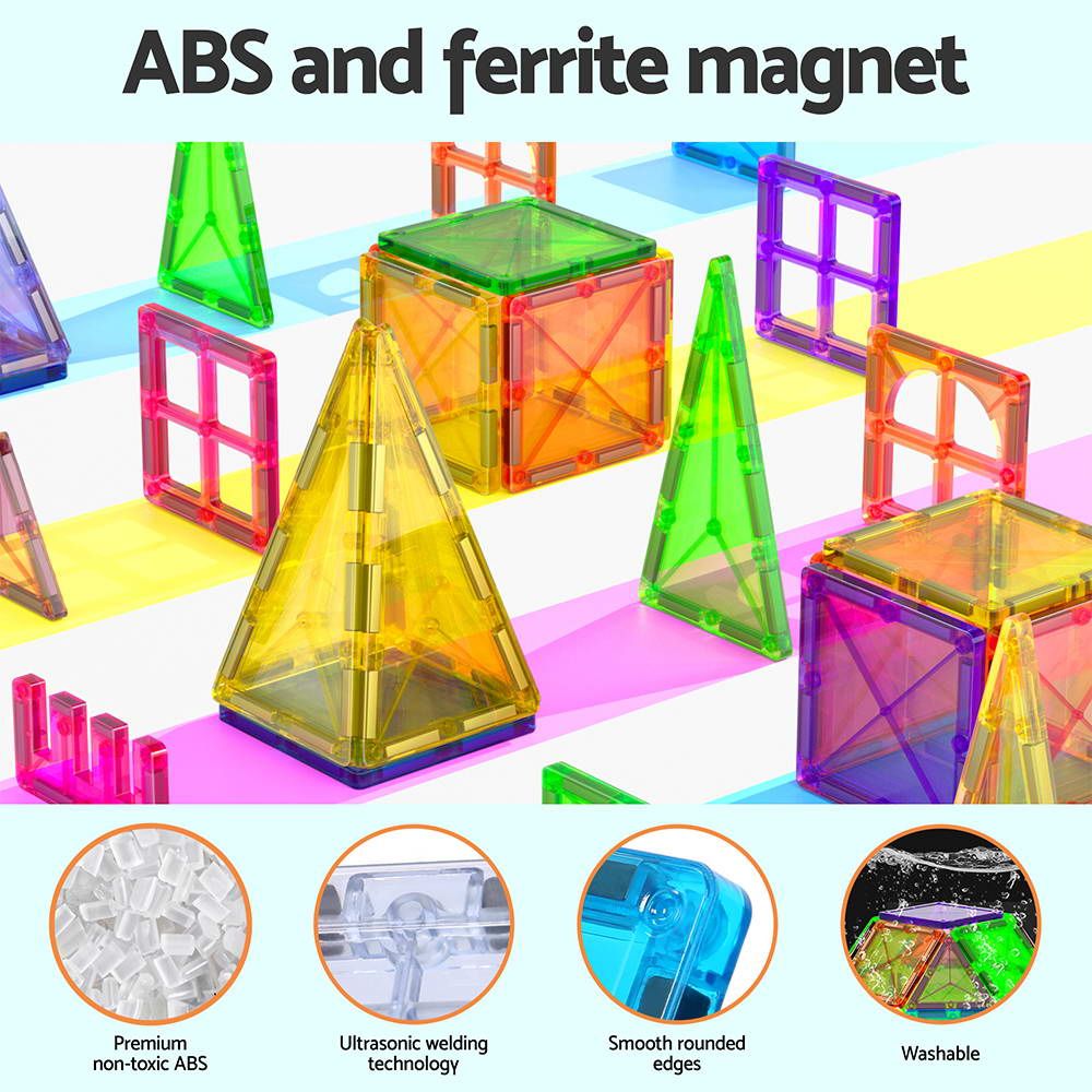 Keezi Magnetic Tiles – 100 Piece Building Set – product image 7