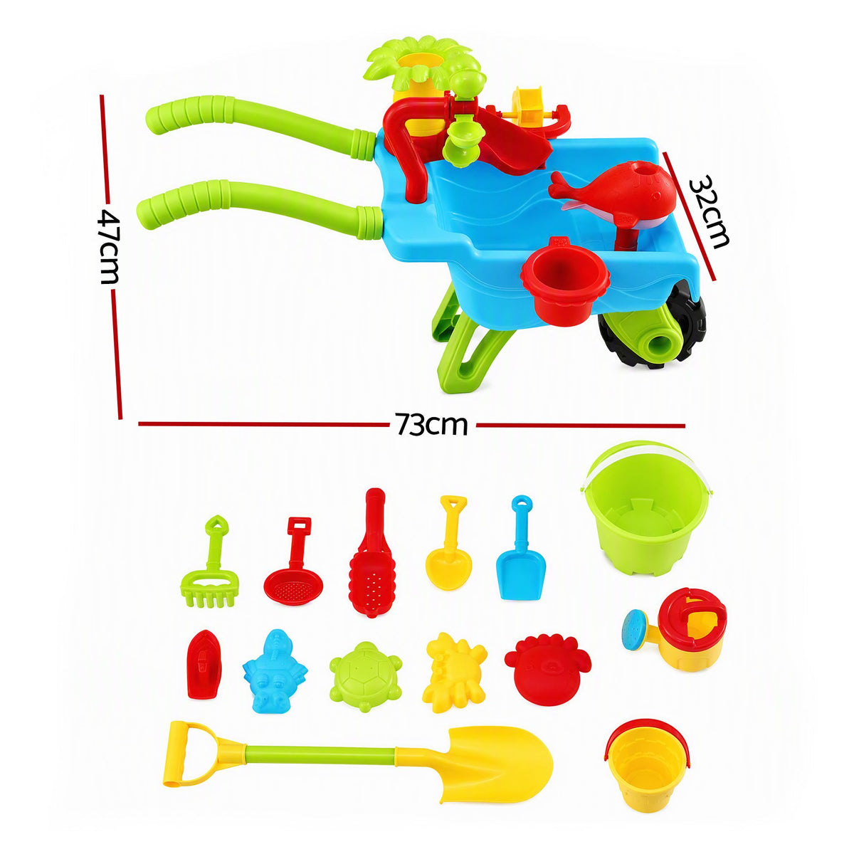 Keezi Sand Play Wheelbarrow Set