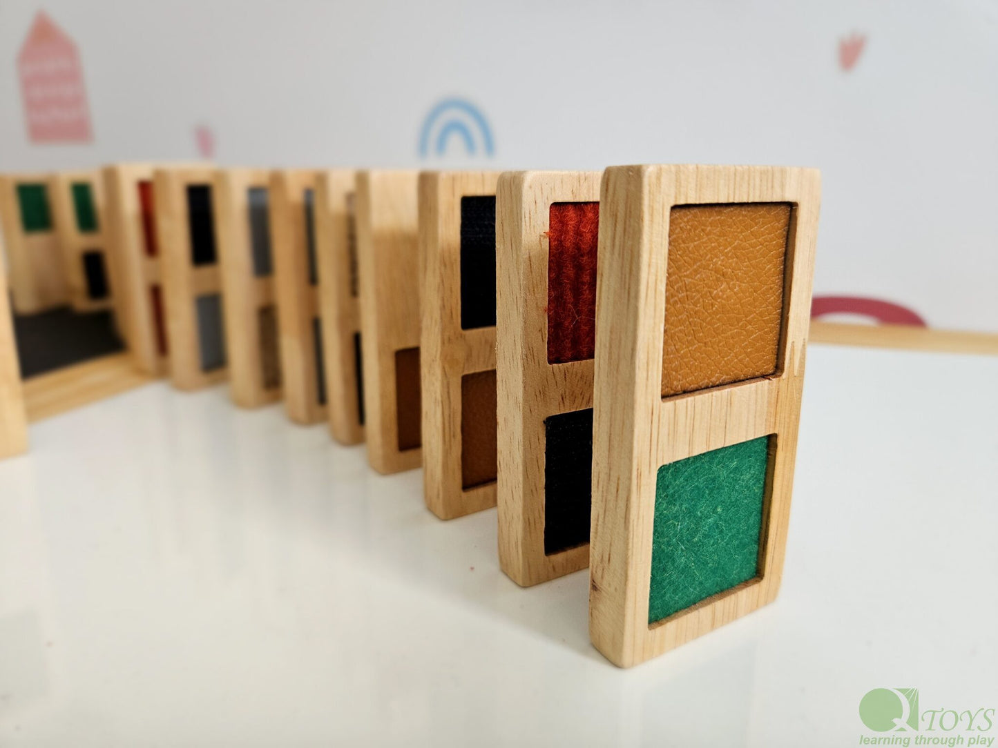 Sensory Domino Set | Wooden Tactile Matching & Learning Game