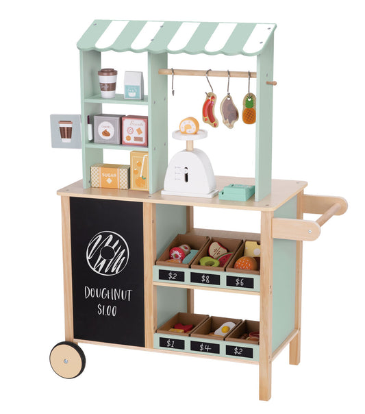 Wooden Grocery Store & Market Pretend Play Set