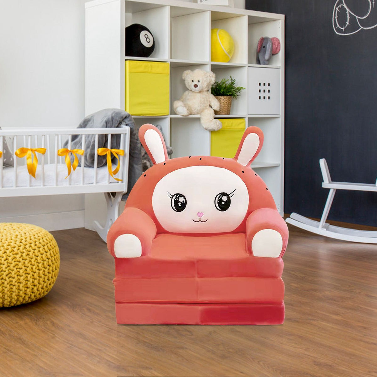 2-in-1 Bunny Foldable Kids Sofa Chair – product image 8