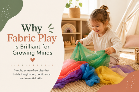 Fabric play is emerging as a simple sensory activity