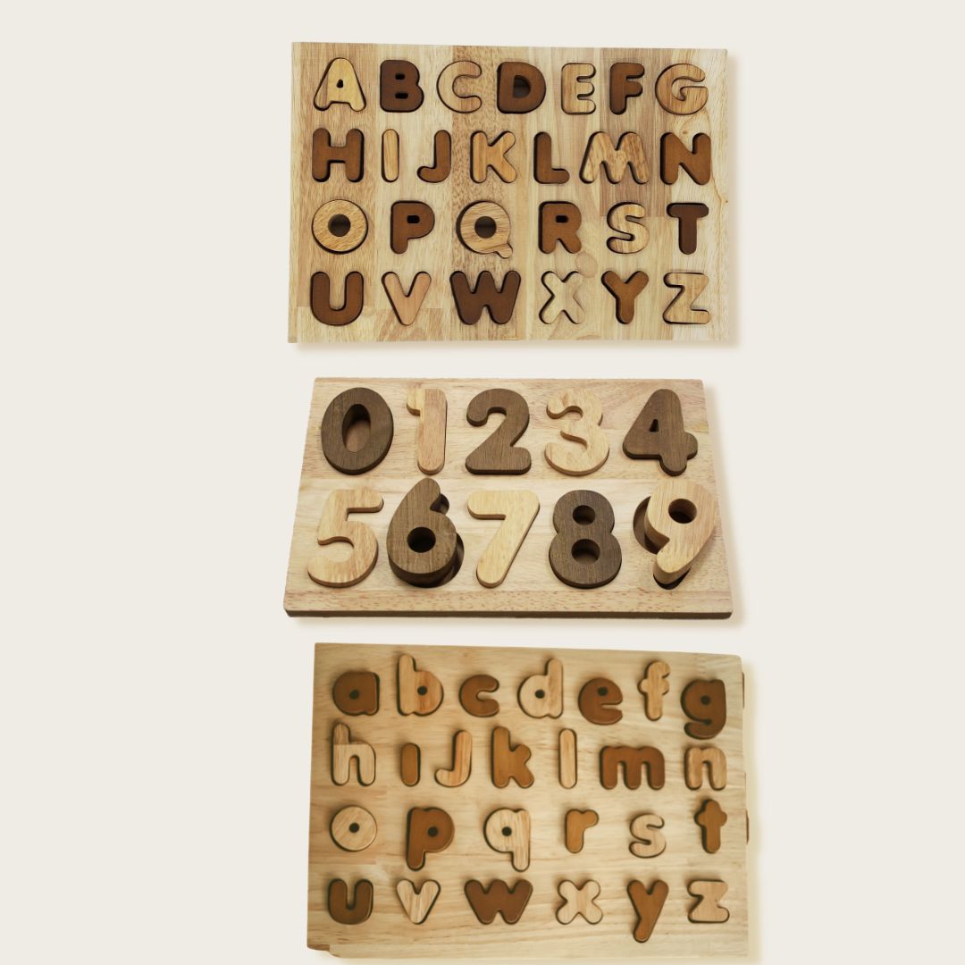 Montessori Alphabet & Number Puzzle Set