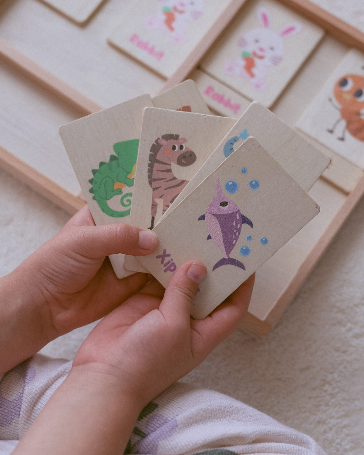 Montessori Tray & Animal Learning Set