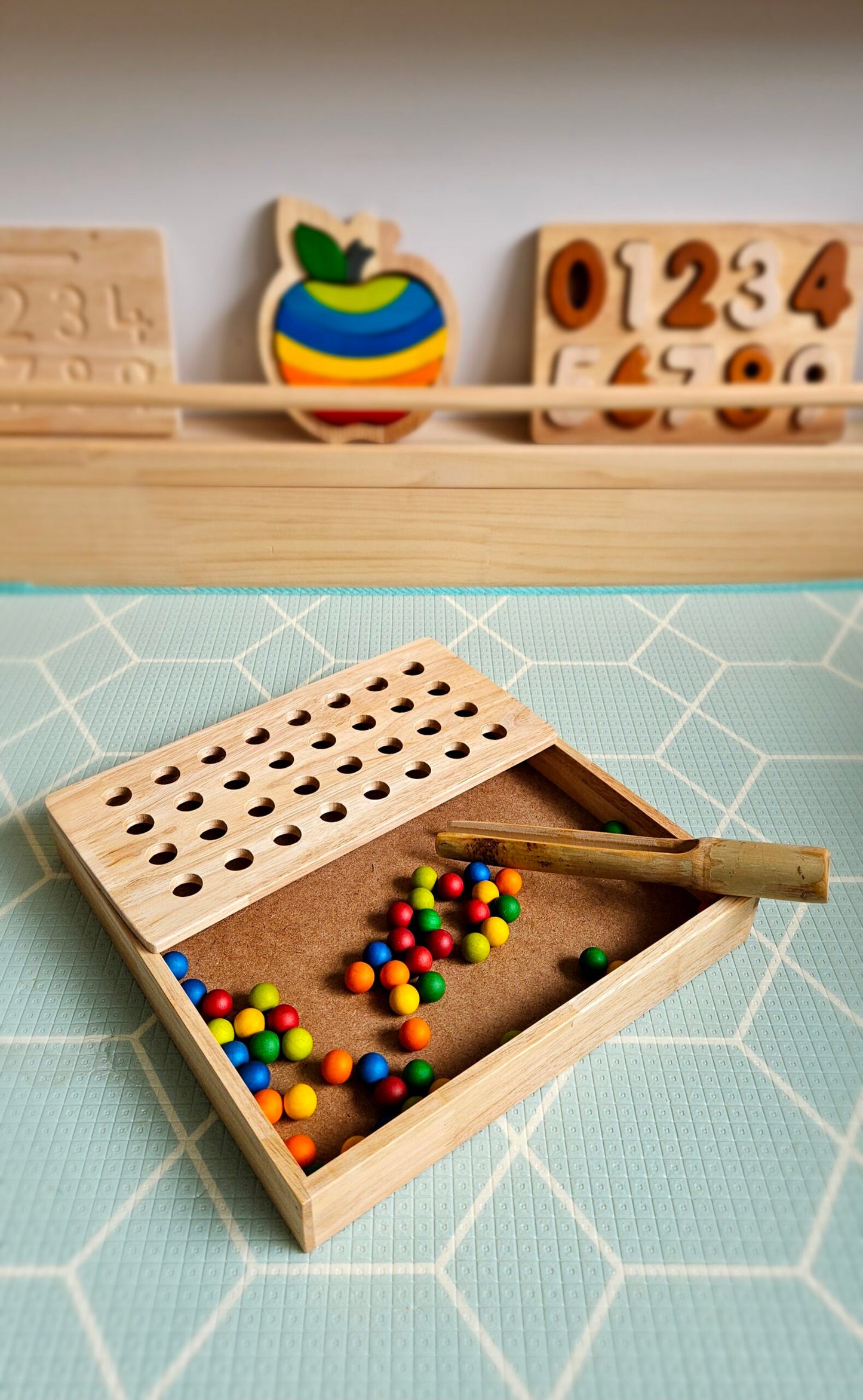 Montessori Sand Tray + Ball Tray Insert