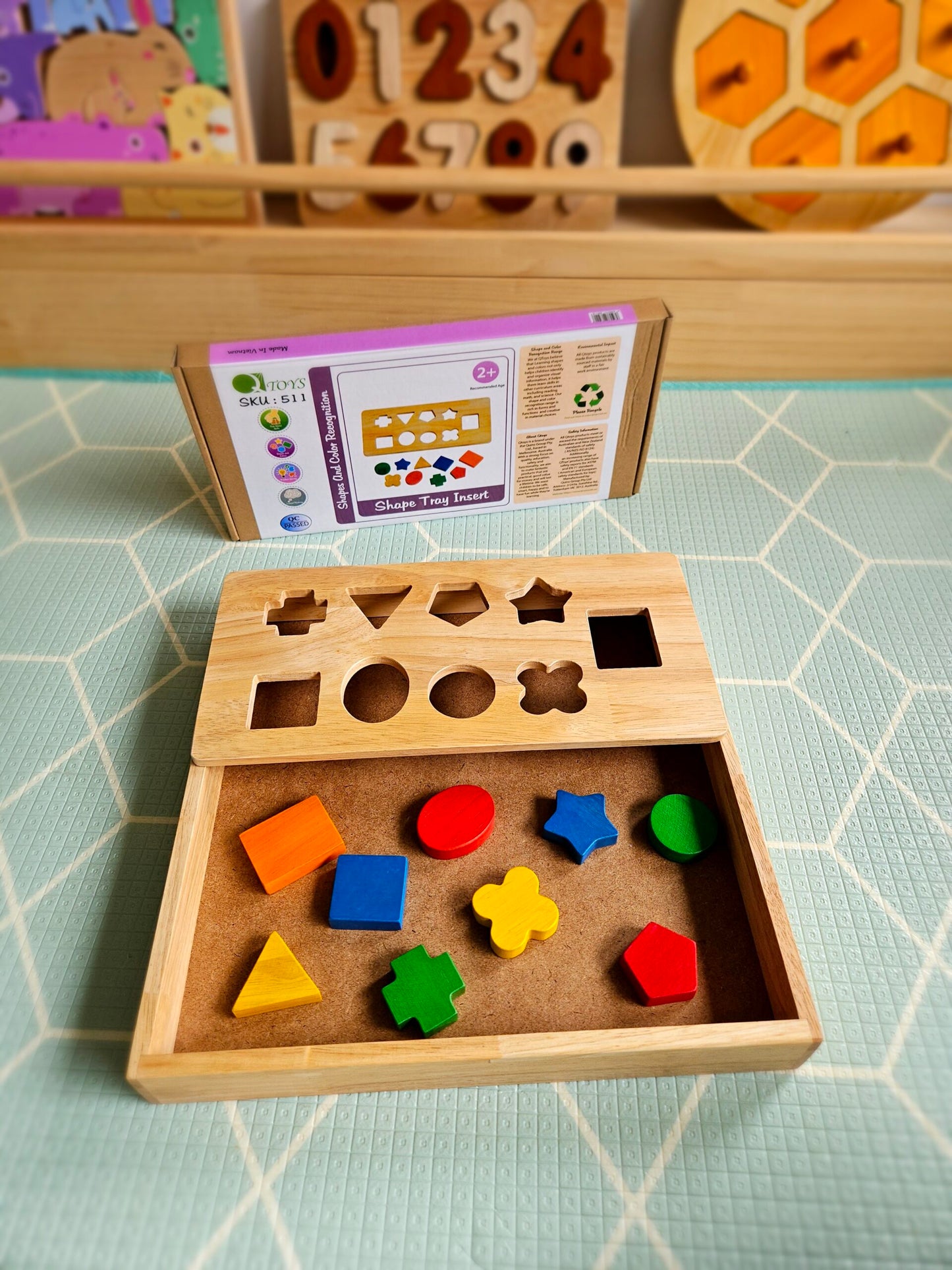 Montessori Sand Tray With Shape Insert
