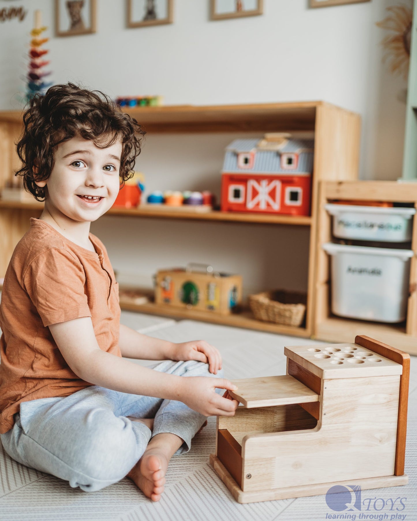 Montessori Cylinder Post Box Toy
