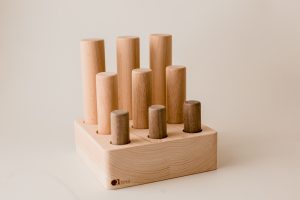 Montessori 9 Pole Wooden Stacking Puzzle – product image 5