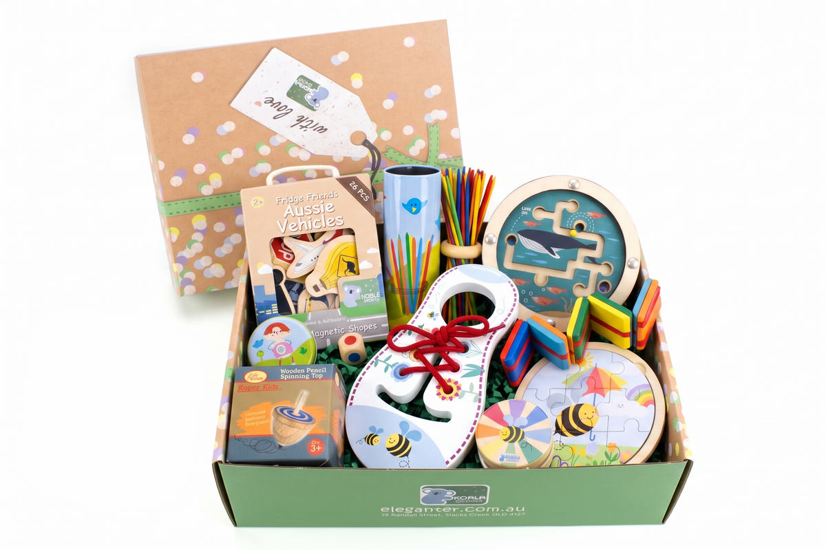 Wooden Playtime Gift Set | 8 Developmental Toys