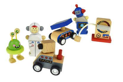 Wooden Flying Saucer Space Adventure Play Set