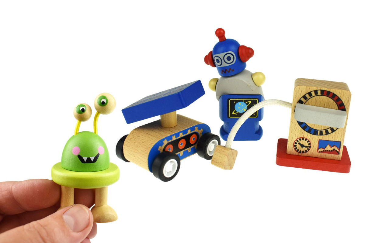 Wooden Flying Saucer Space Adventure Play Set