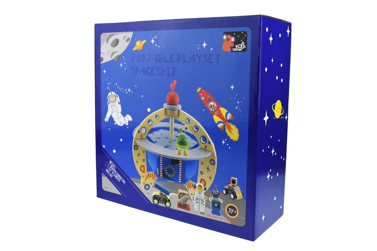 Wooden Flying Saucer Space Adventure Play Set