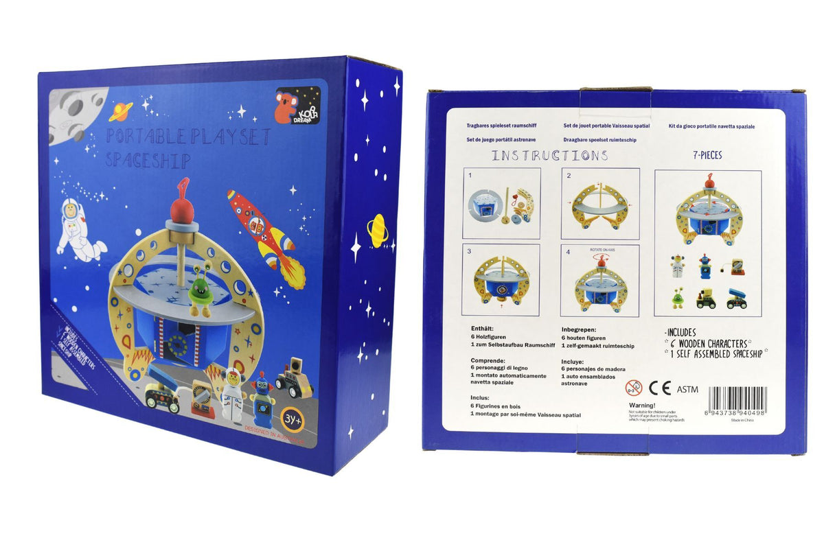 Wooden Flying Saucer Space Adventure Play Set