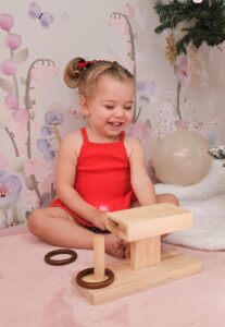 Montessori Rings Activity | Wooden Fine Motor Learning Toy