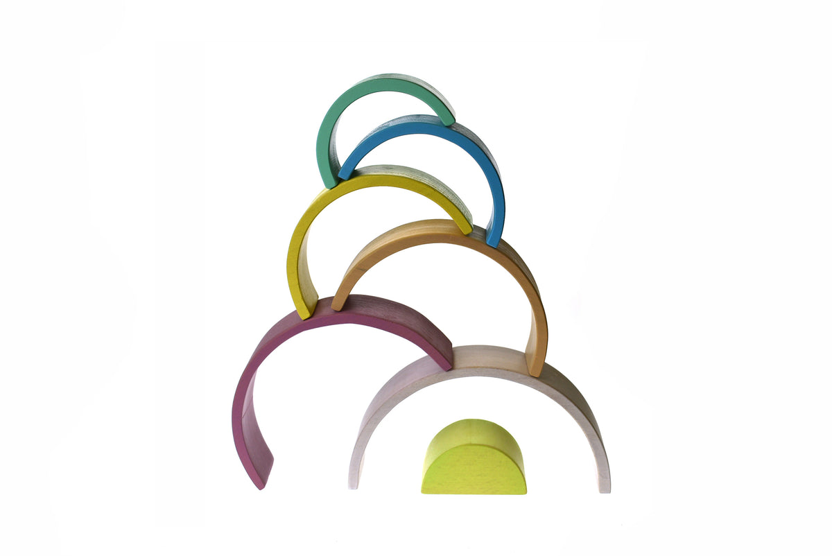 Vintage Wooden Stacking Rainbow – 7 Piece