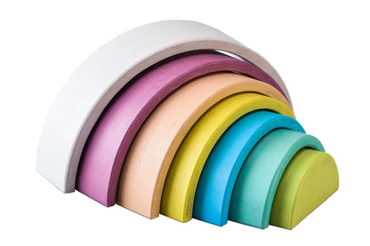 Vintage Wooden Stacking Rainbow – 7 Piece