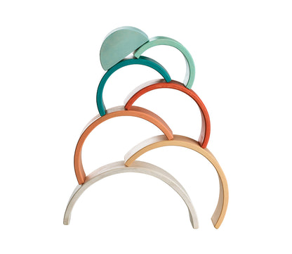 Terracotta Wooden Stacking Rainbow