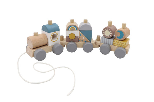 Calm and Breezy wooden stacking block train