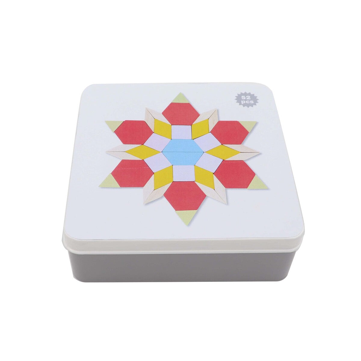 Calm & Breezy Wooden Pattern Blocks – 52 Pieces