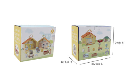 Wooden Portable Vet Hospital Pretend Play Set