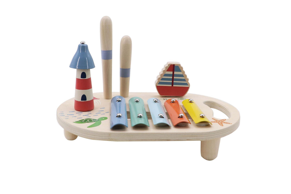 Wooden Ocean Music Table sensory music toy