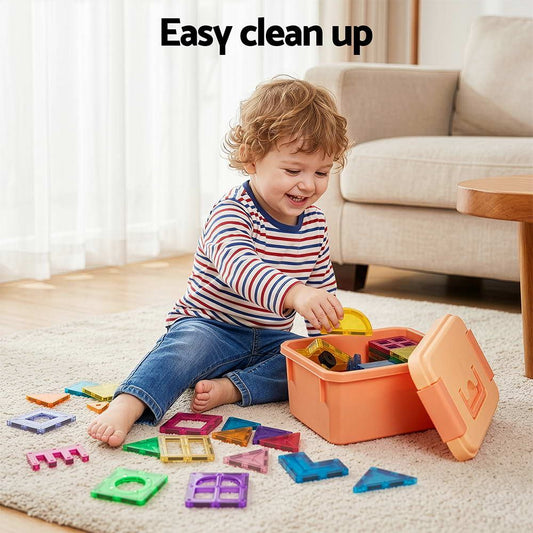 Keezi Magnetic Tiles – 60 Piece Building Set