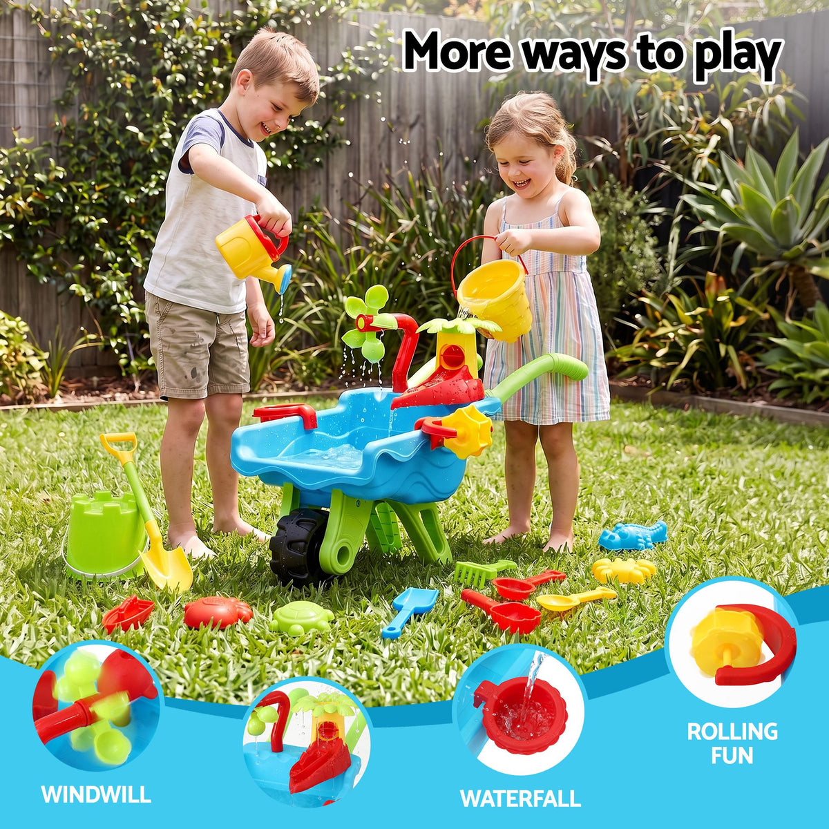 Keezi Sand Play Wheelbarrow Set