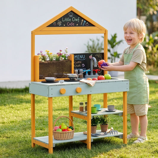 Mud Kitchen Play Set with Blackboard