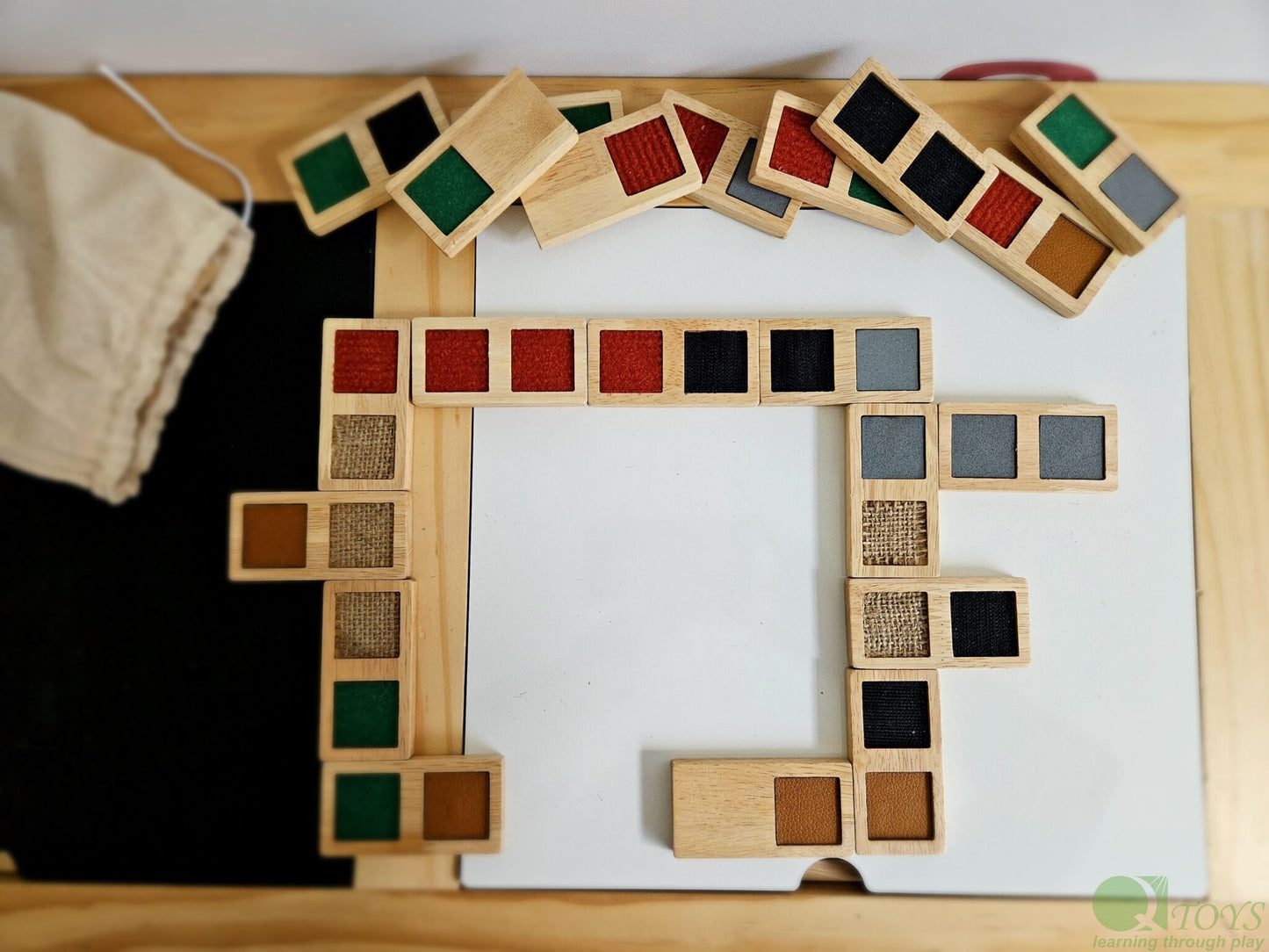 Sensory Domino Set | Wooden Tactile Matching & Learning Game