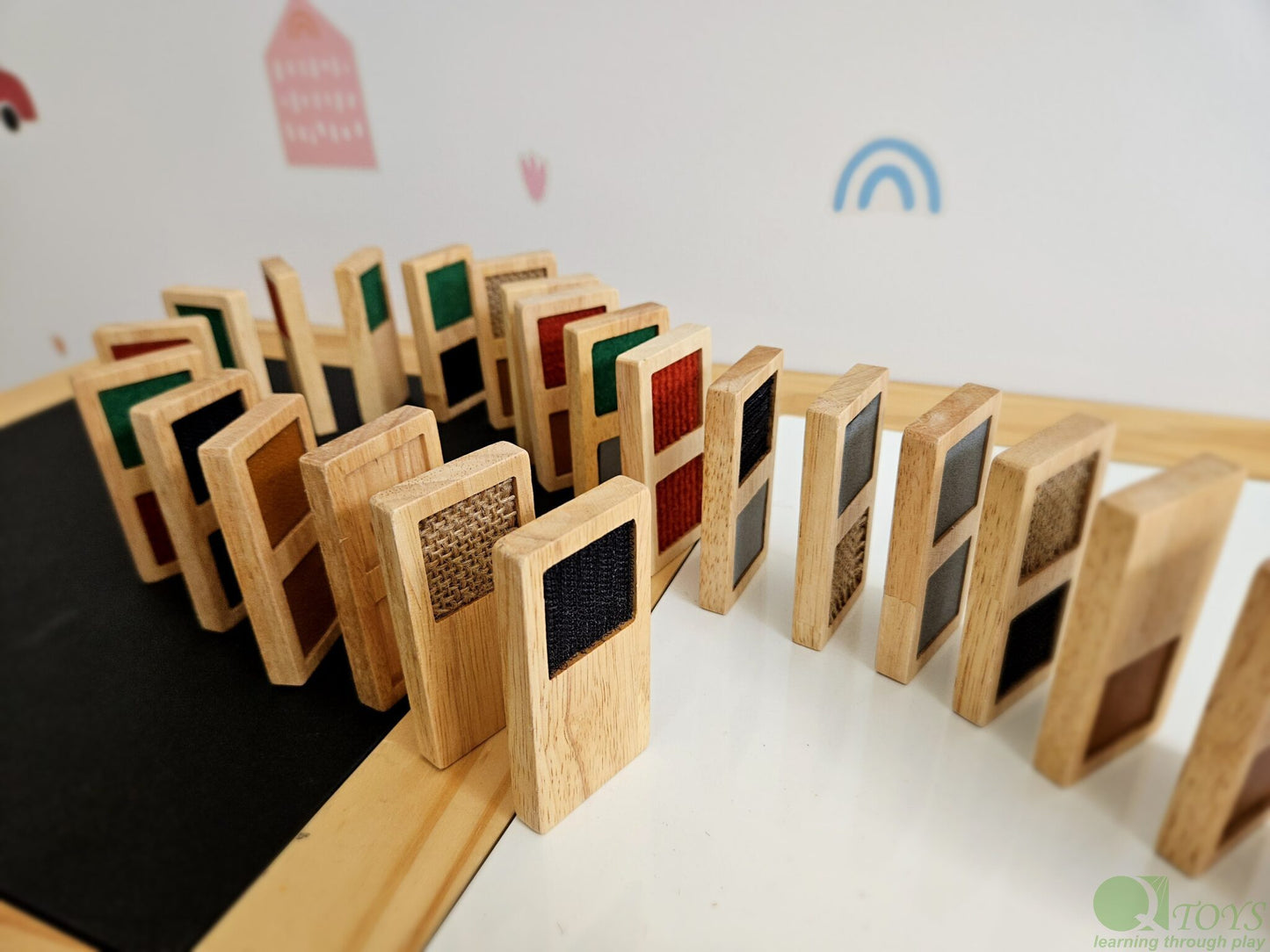 Sensory Domino Set | Wooden Tactile Matching & Learning Game