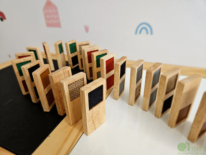 Sensory Domino Set | Wooden Tactile Matching & Learning Game