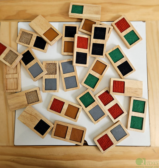 Sensory Domino Set | Wooden Tactile Matching & Learning Game