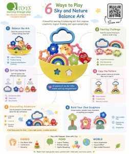 Sky & Nature Balance Ark | Wooden Montessori Balancing Toy