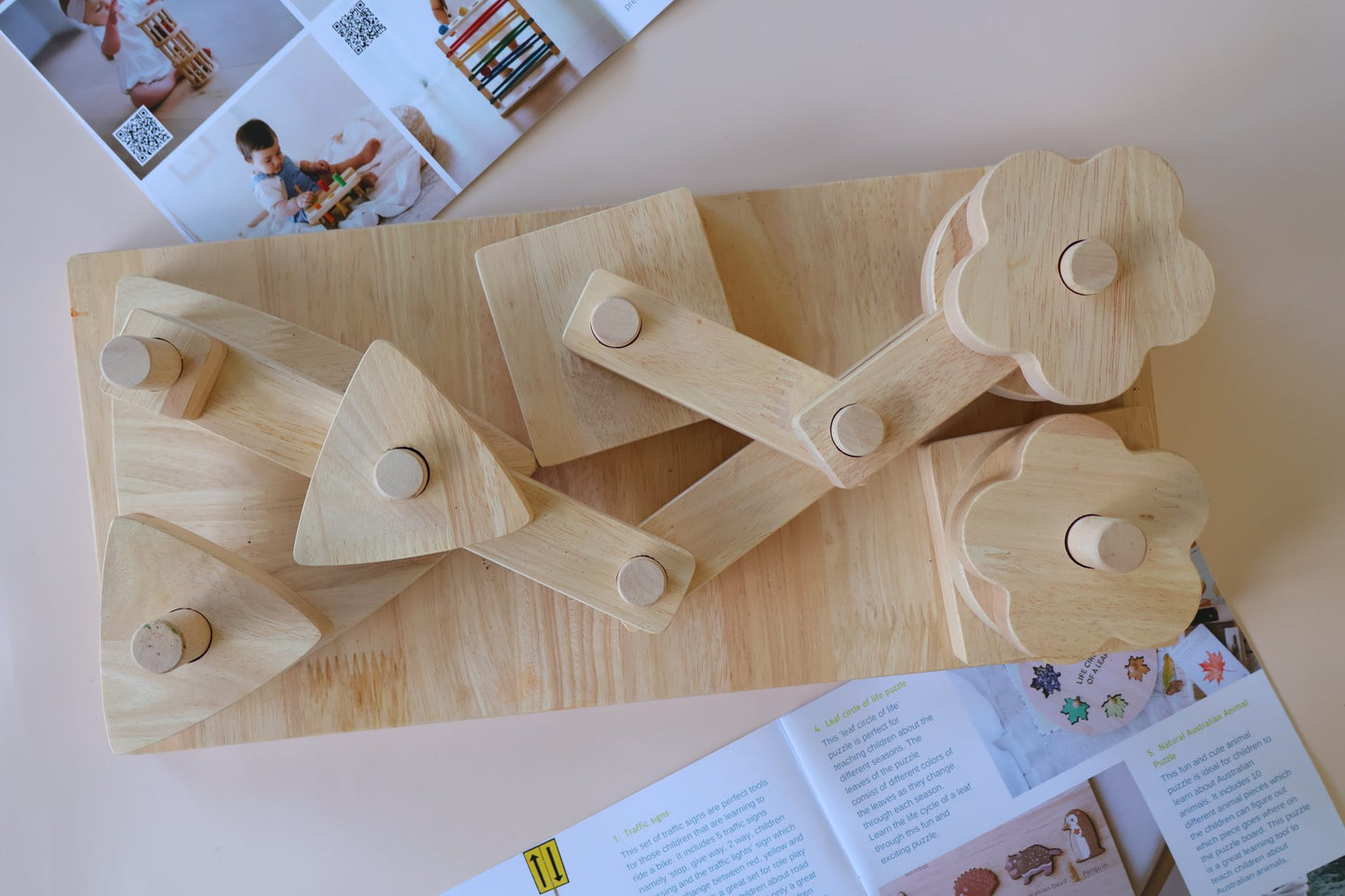 Stack A Block Board – Wooden Shape Sorting Toy