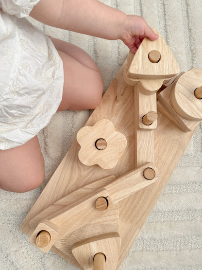 Stack A Block Board – Wooden Shape Sorting Toy