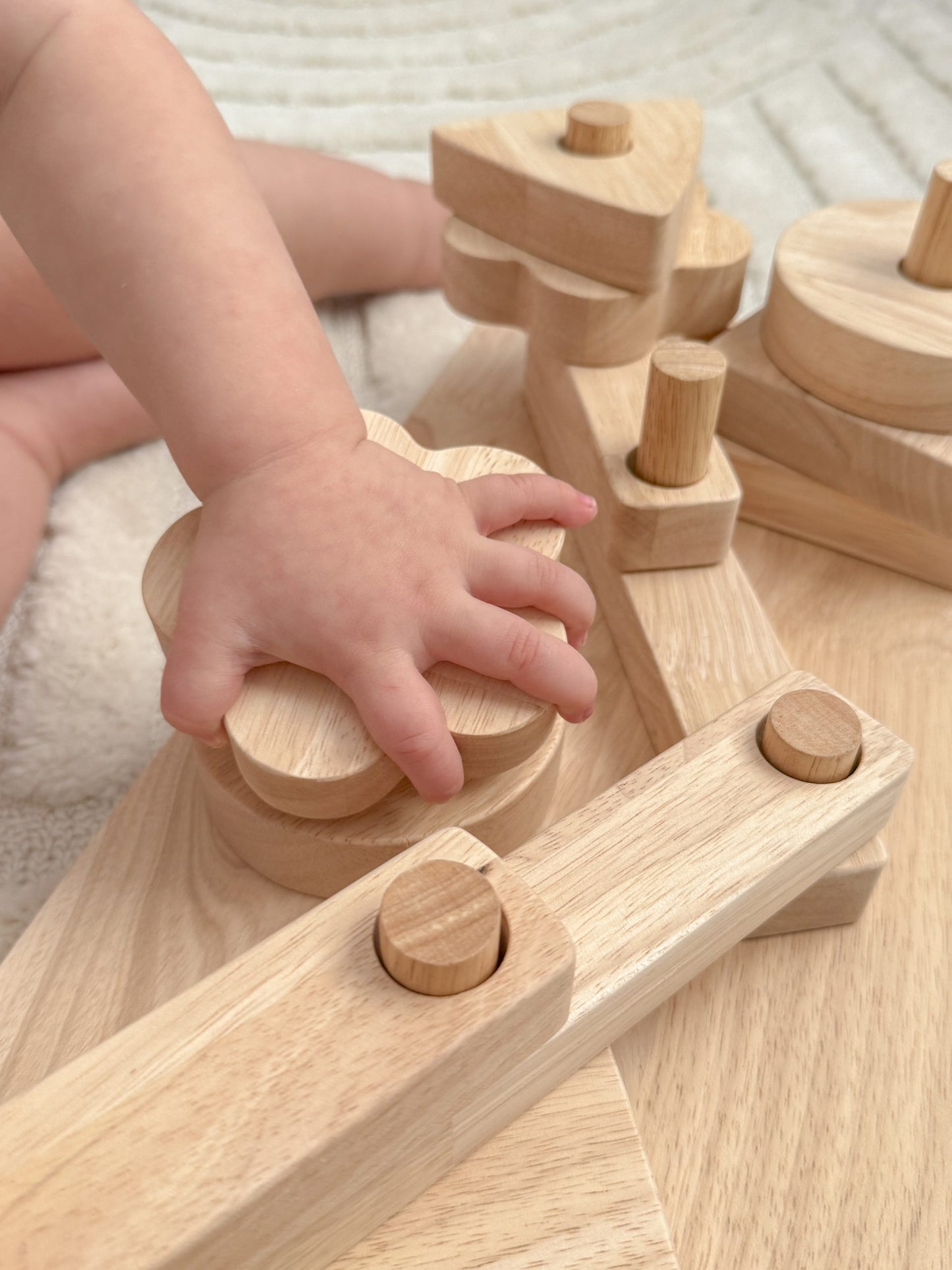Stack A Block Board – Wooden Shape Sorting Toy