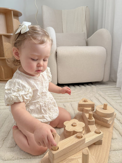 Stack A Block Board – Wooden Shape Sorting Toy