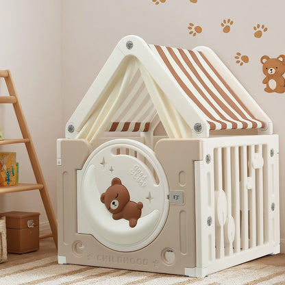 Keezi Kids Play Tent Playhouse Castle with Floor Mat 85CMX113CM