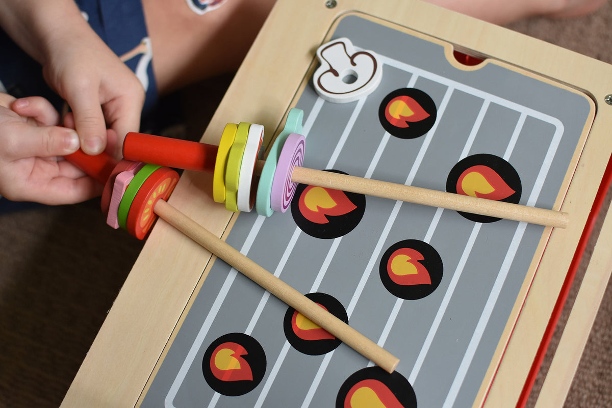 Wooden Kitchen & BBQ Pretend Play Set