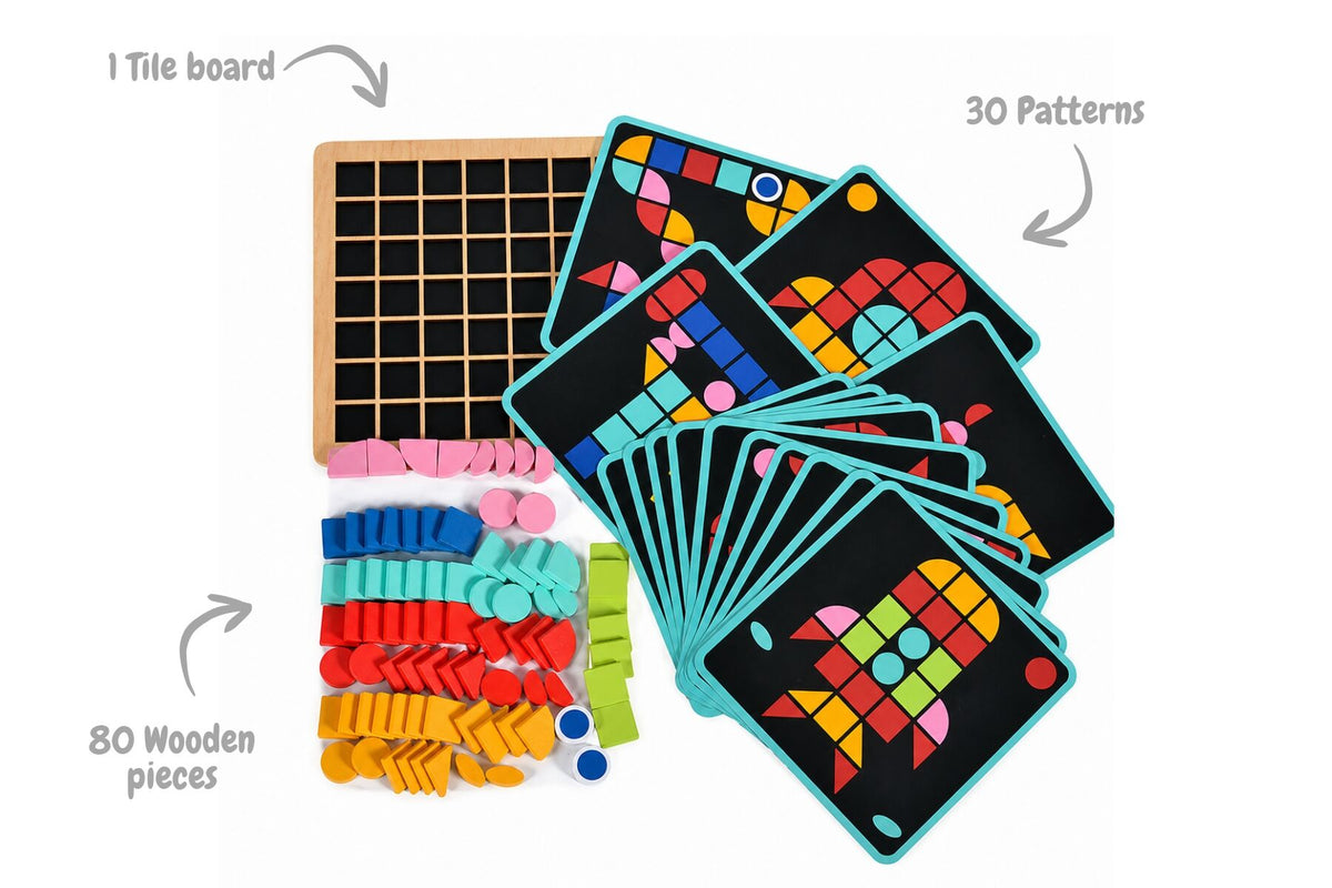 Wooden Mosaic Variety Board Game