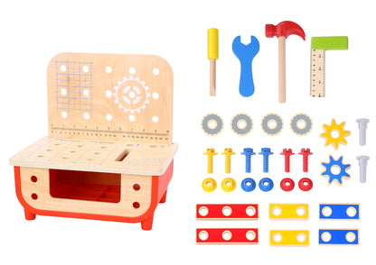 Deluxe Wooden Work Bench | Fine Motor Pretend Play - image 3