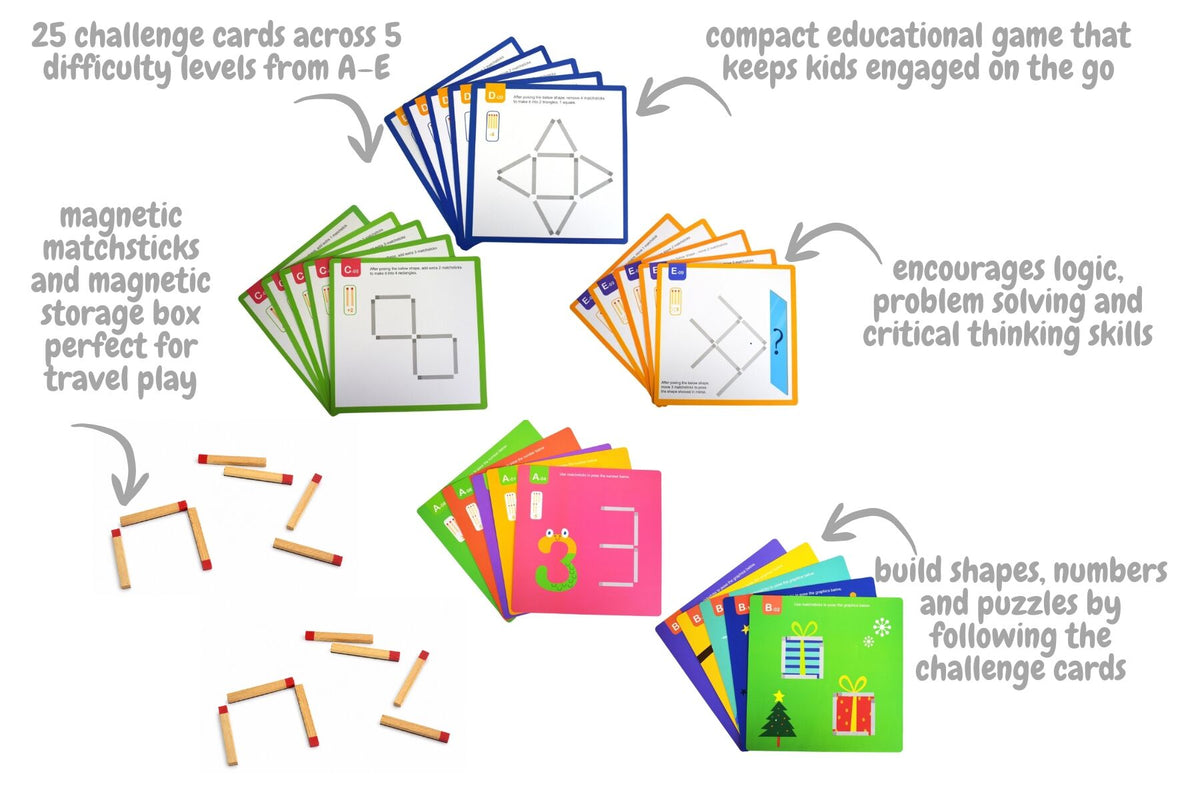 Creative Matchsticks Magnetic Puzzle Game