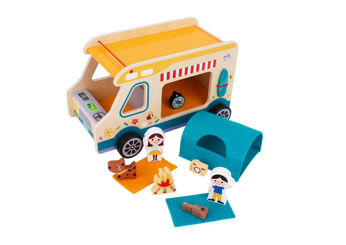 Wooden Camping RV Caravan Pretend Play Set