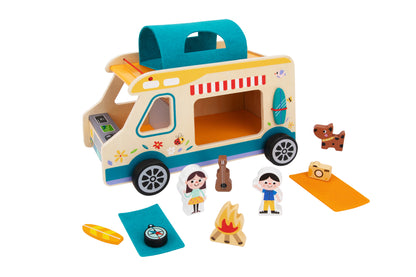 Wooden Camping RV Caravan Pretend Play Set