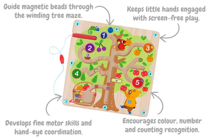 Magnetic Counting Fruit Ball Maze Tree