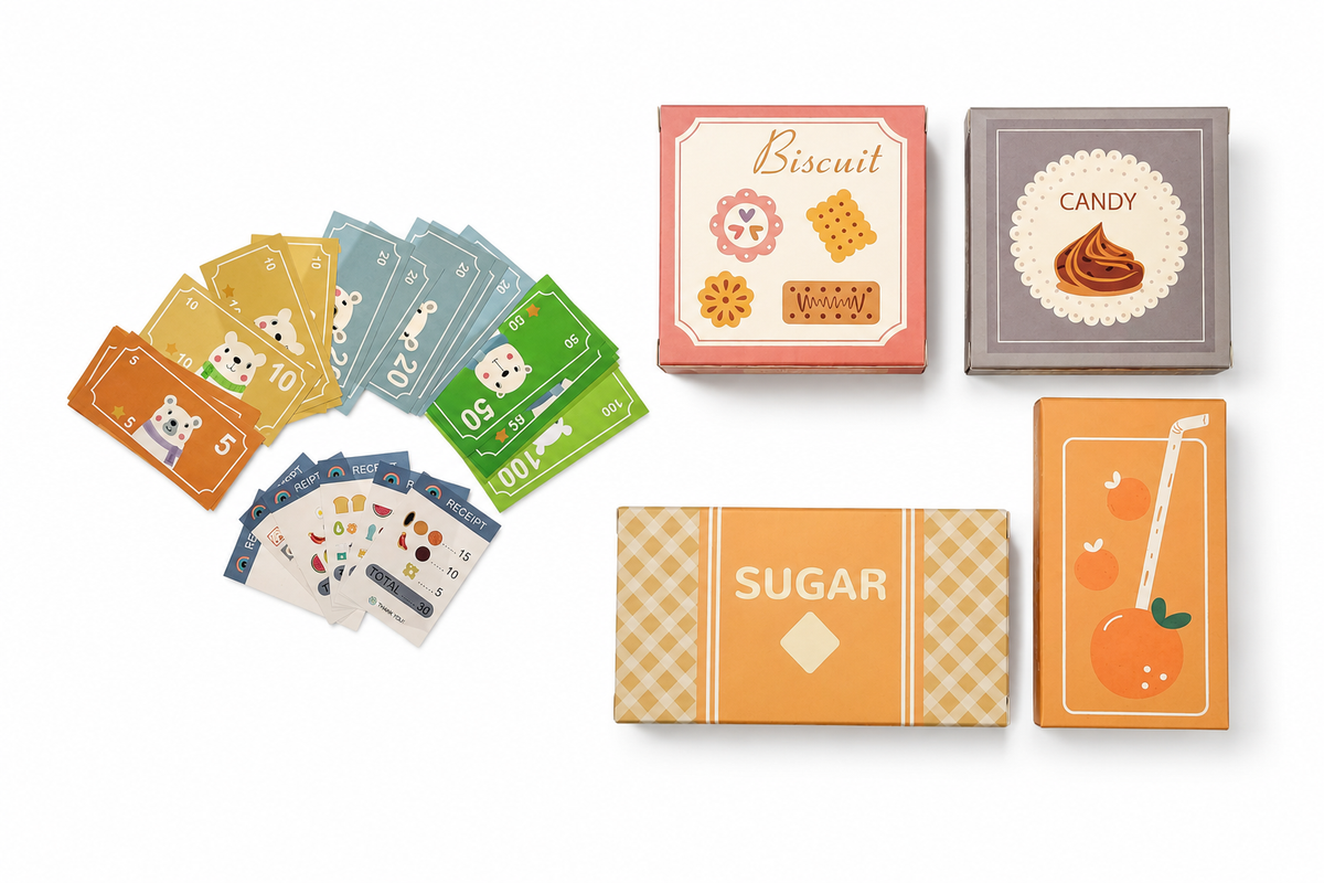 Wooden Grocery Store & Market Pretend Play Set